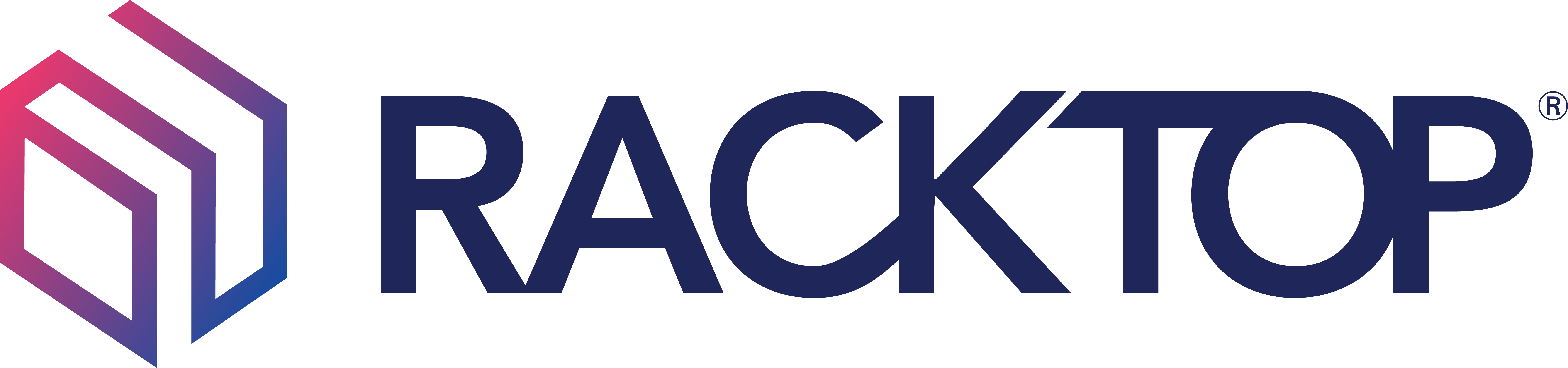 RackTop logo with cube icon